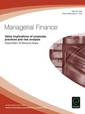 cover image of Managerial Finance, Volume 42, Number 1